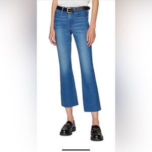 Frame Le Crop raw hem mini bootcut jeans